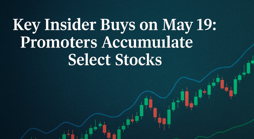 Key Insider Buys on May 19: Promoters Accumulate Select Stocks