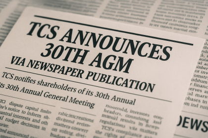 TCS Announces 30th AGM via Newspaper Publication