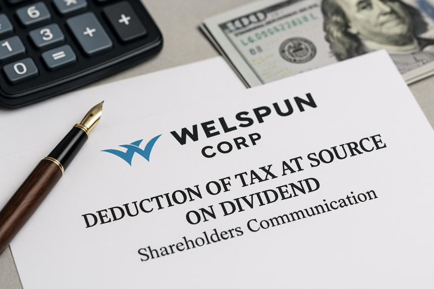 Welspun Corp Notifies Shareholders on TDS for Upcoming Dividend