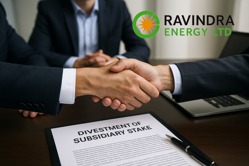 Ravindra Energy Divests Stake in Subsidiary Under Strategic Plan