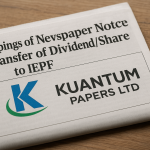 Kuantum Papers Transfers Unclaimed Dividend to IEPF