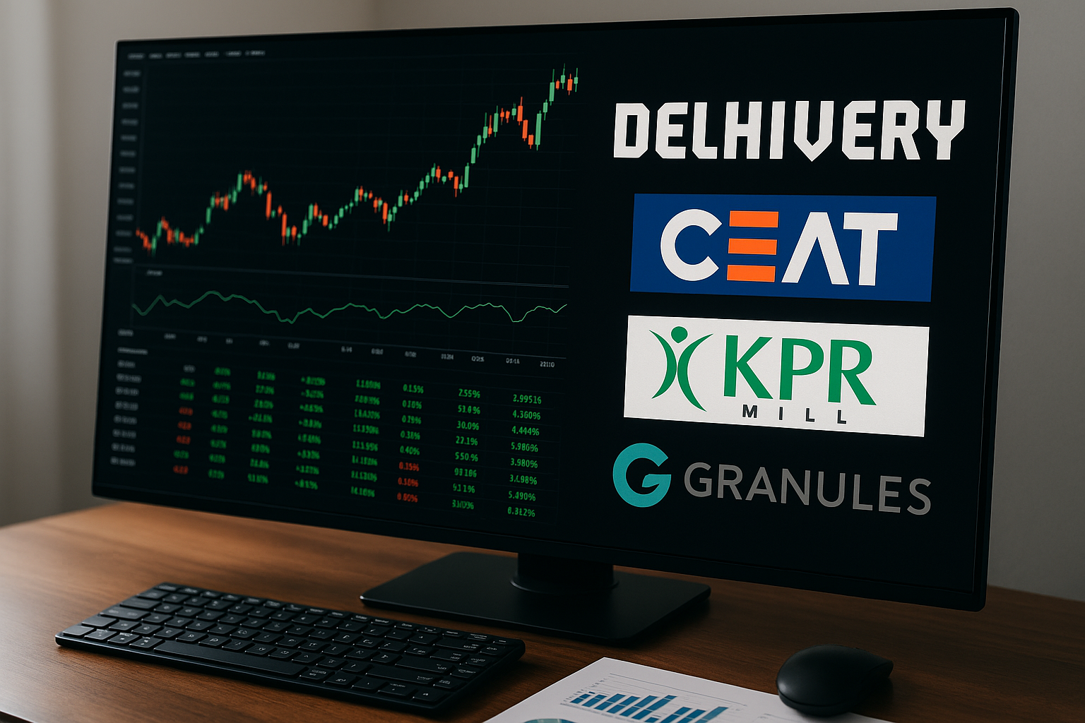 Top Stock Recommendations: Delhivery, Ceat, KPR Mill, Granules India